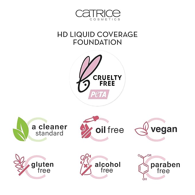Catrice | HD Liquid Coverage Foundation | High & Natural Coverage | Vegan & Cruelty Free (055 | Warm Bamboo)