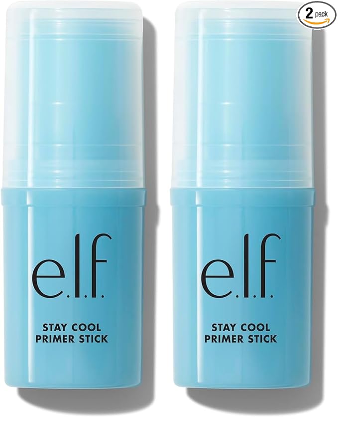 e.l.f. Stay Cool Primer Stick,Hydrating Gel Primer Preps Skin For Makeup,Imparts A Cooling Feel,Infused With Aloe Water,Vegan & Cruelty-Free,(Pack of 2)