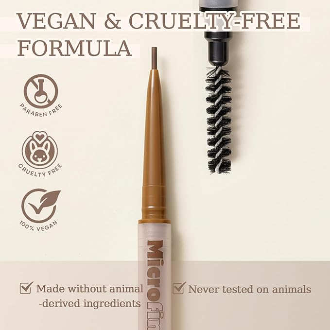 MicroFine Precision Brow Pencil, Ultra-Fine 1.2mm Tip, Buildable Natural Color, Smudge-Resistant Long-Wear, Vegan & Cruelty-Free Brow Definer (02 Soft Brown, 0.0016 oz/45mg（pack of 1）)