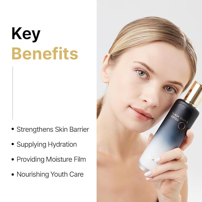 FARMSTAY Black Snail & Peptide 9 Perfect Emulsion, Snail Mucin Moisturizer for Elastic & Glow, Hydrating & Soften, Anti-aging, Barrier Repair, for Women & Men, Korean Skin Care, 4.05 fl.oz