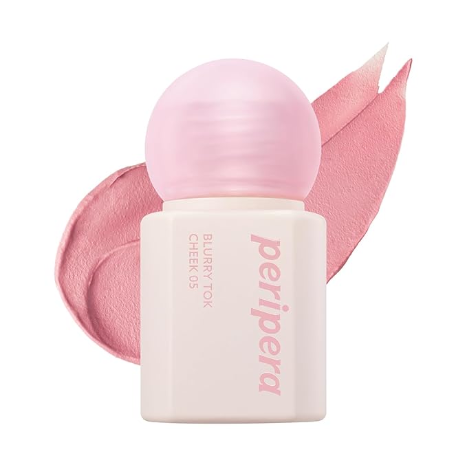 Peripera Blurry Tok Cheek Liquid Blush | Matte Blurring Finish, Lightweight & Buildable Cream Texture, Soft Cozy Shades, Long-Lasting Korean Blush (05 CHAI TARO)