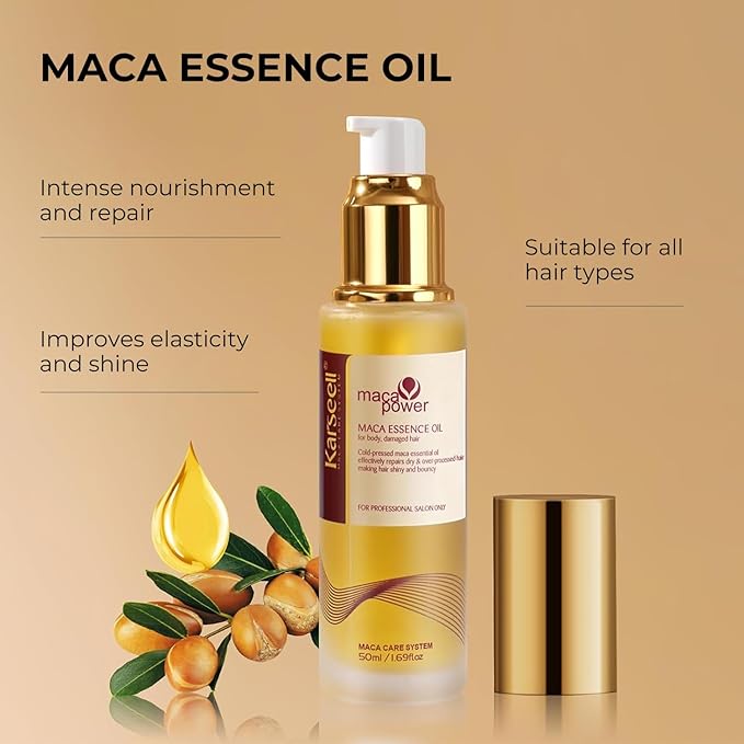 Karseell Collagen Hair Treatment Hair Care Set, Hair Oil Shampoo and Conditioner for Dry Damaged Hair All Hair Types 2 x 16.9fl.oz + 1.69fl.oz
