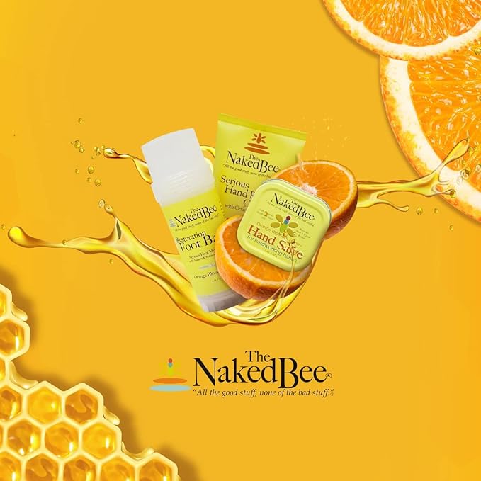 The Naked Bee Hand Cream (8oz) Intensive Nourishing Cream for Smoother and Softer Hand - Unscented Deep Moisture and Repair for Dry Skin