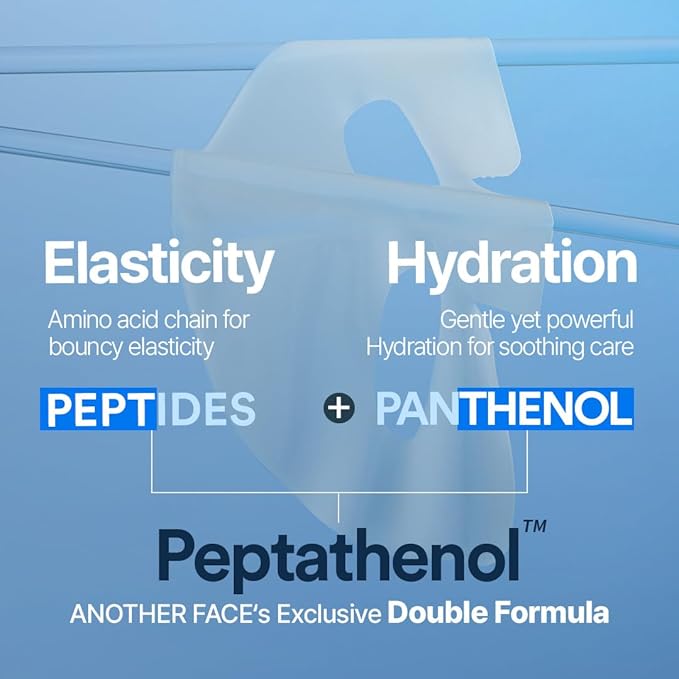 ANOTHERFACE PEPTATHENOL™ Hydrogel Mask | Overnight lifting Mask Pack Korean skin care Pore Minimizing Firming Non-irritation Vegan Korean Skin Care 4Sheets