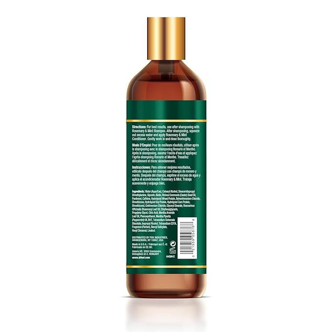 Difeel Elevated Rosemary Mint Hair Conditioner with Biotin 12 oz. - Made with Natural Rosemary & Mint to Strengthen Dry, Damaged Hair, Promote Growth, Smooth Split Ends & Moisturize Dry Scalp