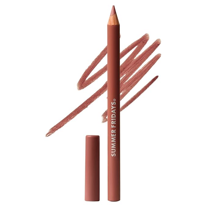 Summer Fridays SoftLine Lip Liner Pencil - Creamy, Long-Lasting Matte Lip Pencil for Sculpted Definition - Skin Care Infused Makeup with Hyaluronic Filling Spheres + Jojoba Oil - Latte (1.02 g)