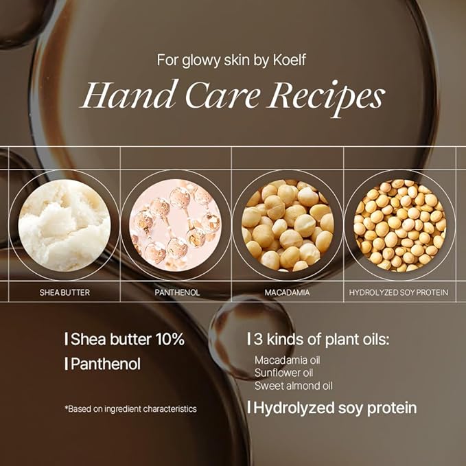 Koelf Perfumed Hand Cream No.1 Spilled 50ml (1.69 fl. oz.) - Hand Moisturizer for Dry Skin with Shea Butter, Panthenol, Cherry Brandy, Vanilla Scented Deep Nourishing Hand Cream