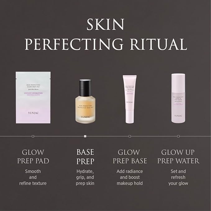 YUNJAC YUNJAC Base Prep (0.85 fl oz) - Grip Primer, Skin Perfecting Makeup Base for Korean Skin Prep. Silicone-Free, Serum Texture for Glowing, Flawless, and Long-Lasting Makeup