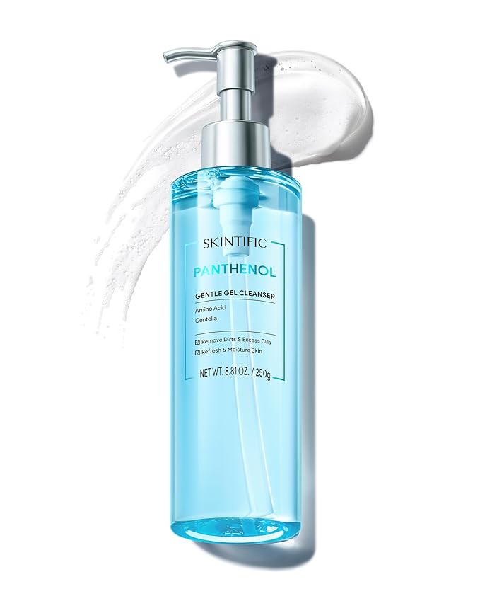 SKINTIFIC Panthenol Gentle Foaming Facial Cleanser | Daily Oil Control Face Wash, Soothes Troubled Skin, Amino Acid + Ceramide, Balances Skin Barrier, Smooth & Refreshed Complexion(250ml)