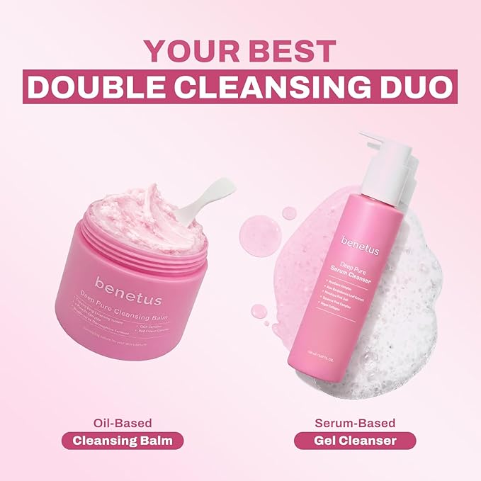 Deep Pure Cleansing Balm, Makeup Remover Balm for Makeup, Waterproof Mascara & Sunscreen, Soothing CICA, Green Tea & Argan Oil, Vitamin E, Hydrated Glow, Non-Stripping, Pore Care, 3.5 fl oz