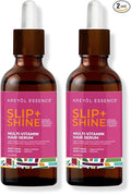Kreyol Essence - 2 Oz Protect + Shine Hair Serum, Lightweight Moringa Oil Treatment, Multivitamin Hair Serum, Haitian Black Castor Oil, Grape Seed, Squalane and Argan Oil (Pack of 2)