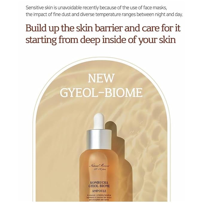 Elishacoy | Kombucha Gyeol-Biome Ampoule 50 ml / 1.69 fl oz – Fermented Kombucha 506-Hour Extract, Radiance & Barrier Repair Serum-Ampoule, Vegan Skincare