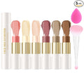 6 Colors Cream Contour Stick Set,Double-ended Cream Bronzer Stick,Highlighter Stick,Blush Stick,Professional Highlighter Makeup Contour Kit,Easy to Sculp Contorno Maquillaje（Set A）