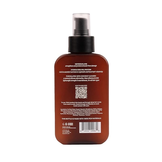 Heat Protect Blow Out Serum – Lightweight Protection Against Heat Damage with Hemisqualane, Pea Protein & Coconut Alkanes – Silicone-Free, Paraben-Free, Frizz-Free, Vegan, All Hair Types – 6.25 fl oz