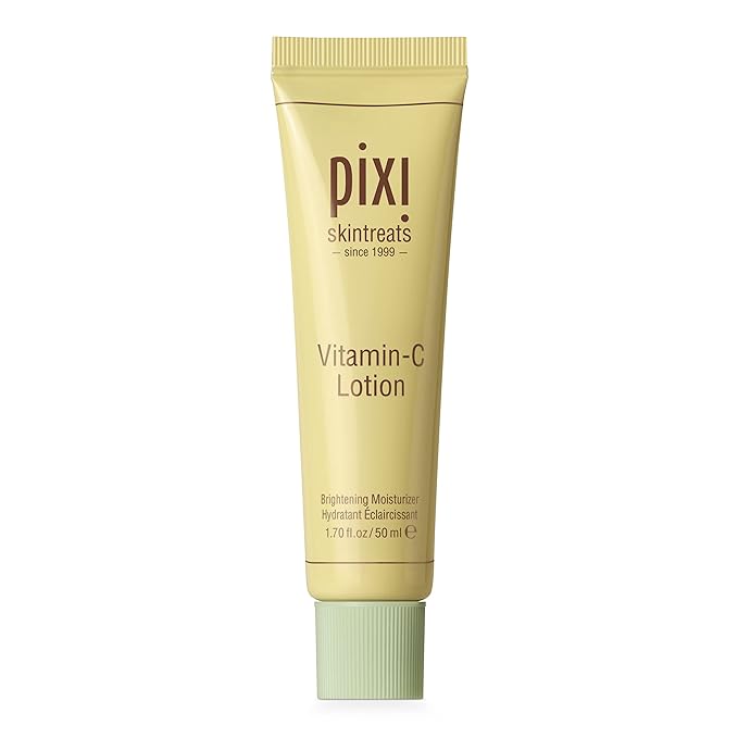 Pixi Beauty Vitamin-C Lotion 50ml | Brighten And Improve Skin Tone | Daily Moisturizer With Orange, Grapefruit, and Olive Oil | Rich Hydration | 1.7 Fl Oz