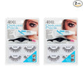 Ardell Deluxe Pack False Eyelashes Wispies with Lash Glue and Applicator - Natural Volume Lashes for Everyday Wear, 2 Pairs x 2 Packs