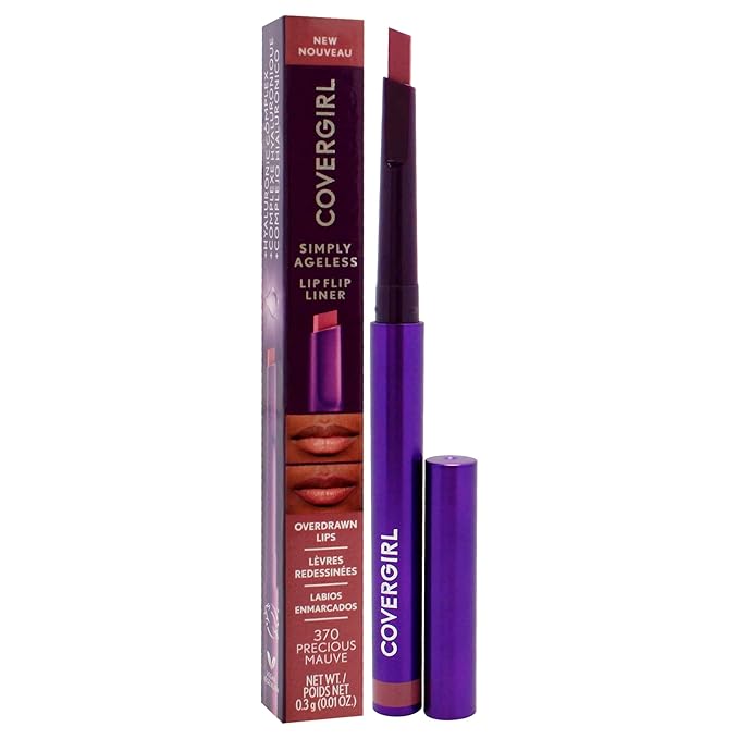 COVERGIRL Simply Ageless Lip Flip Liner, Precious Mauve, Pack of 2