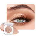 WanTuoluo Light Brown Glitter Eyeshadow Palette for Women, Single Monochrome Eye Shadow Makeup, Shiny Pressed Powder, Blendable Natural sombras para ojos, Holographic,Vegan,Travel -9