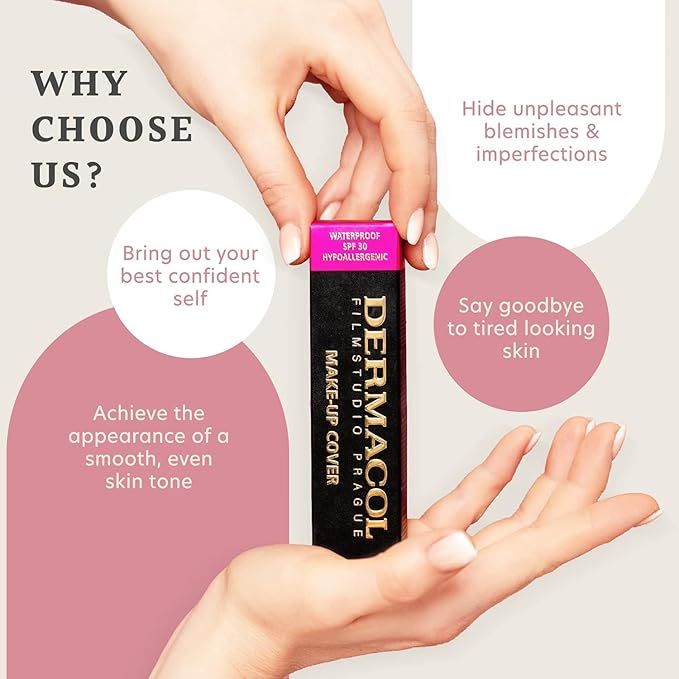 Dermacol Mini Full Coverage Foundation 13g, Liquid Matte Makeup with SPF 30, Waterproof Foundation for Oily Skin, Acne & Under Eye Bags, Long-Lasting Makeup Products Shade - 211
