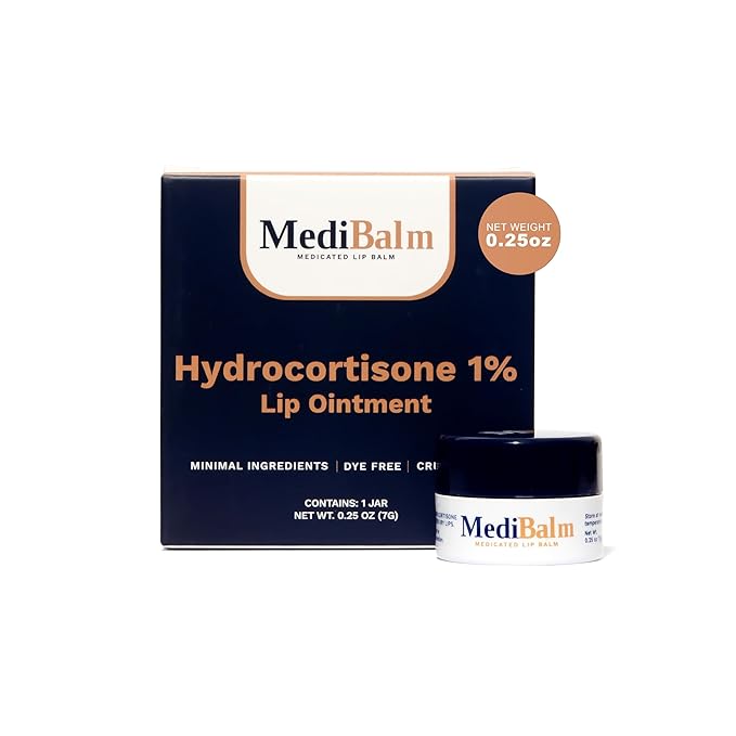 1% Hydrocortisone Lip Balm – Petrolatum-Free Relief for Chapped, Dry, or Irritated Lips due to Accutane, Isotretinoin associated Cheilitis, Weather Damage, and more - Unflavored