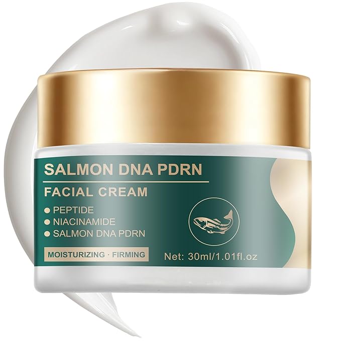 Salmon DNA PDRN Facial Cream with Peptide & Niacinamide - Anti Aging Face Moisturizer & Daily Hydrating Wrinkle Cream for Women with Dry, Aging Skin - 99% Pure PDRN, 1200ppm, 1.01 Fl Oz