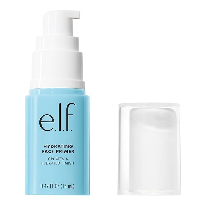 e.l.f. Hydrating Face Primer, Moisturizing Makeup Base, Smooths Pores & Fine Lines, Long-Lasting Wear, Preps Skin for Foundation Application, Small
