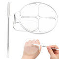 2Pcs Makeup Mixing Palette, Handheld Makeup Palette Acrylic Foundation Mixing Palettes Nail Art Manicure Tray Clear Cosmetic Mix Tray For Beauty Salon Color Cream Mixings Foundation