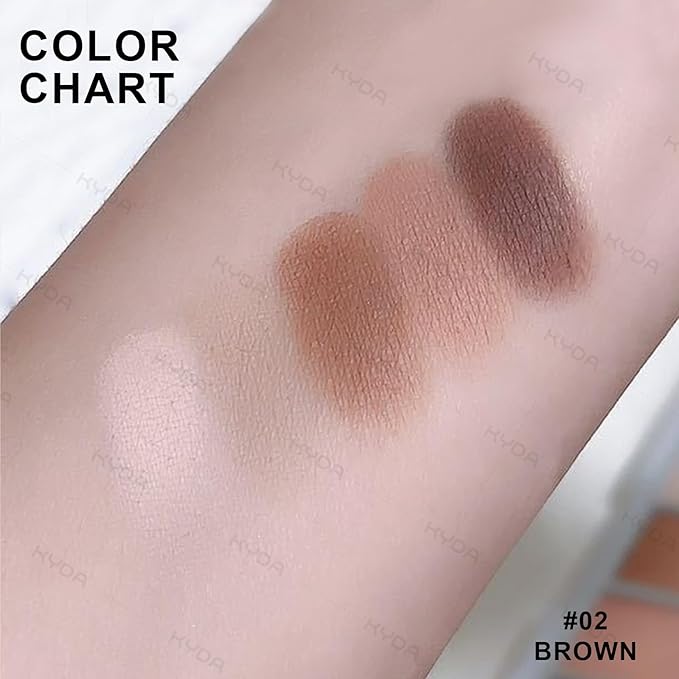 KYDA 5 Colors Netural Nude Eyeshadow Palette with Brush, Matte Brown Eyeshadow, All Matte Eyes Palette, High Pigment Eye Makeup Gift for Women, Korean Eyes Makeup, BROWN