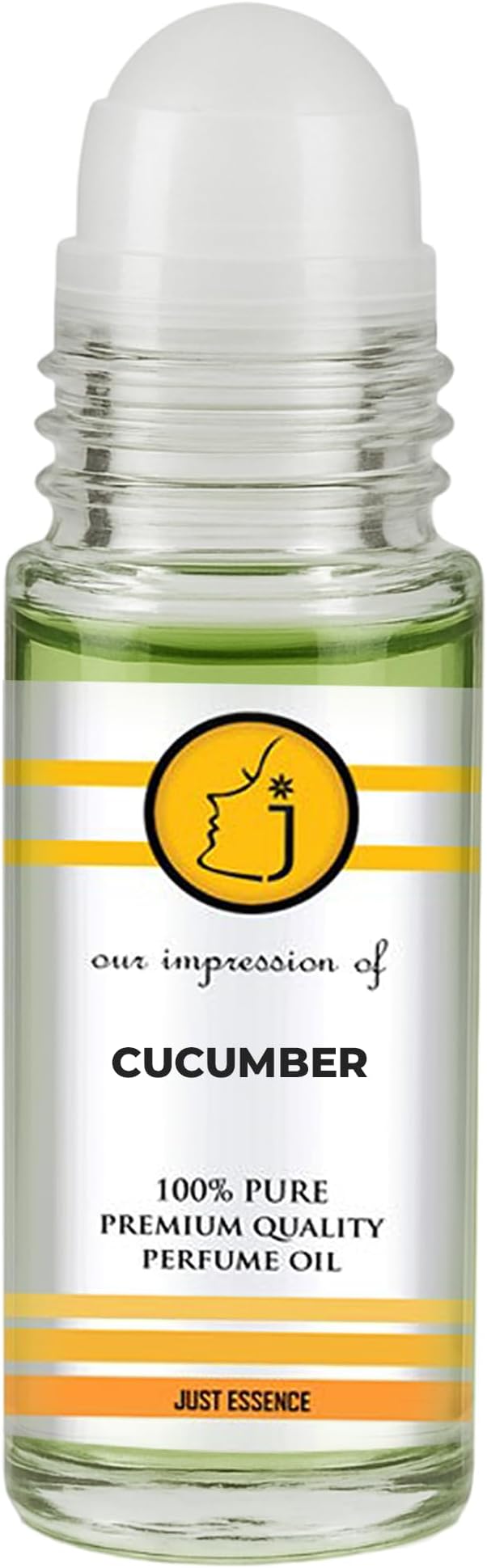 Just Essence Cucumber Roll On Fregrance Perfume Oil for Perfume Making, Personal Body Oil, Soap, Lotion, Candle Making & Incense | Premium Quality Undiluted & Alcohol Free | 1 Fl Oz