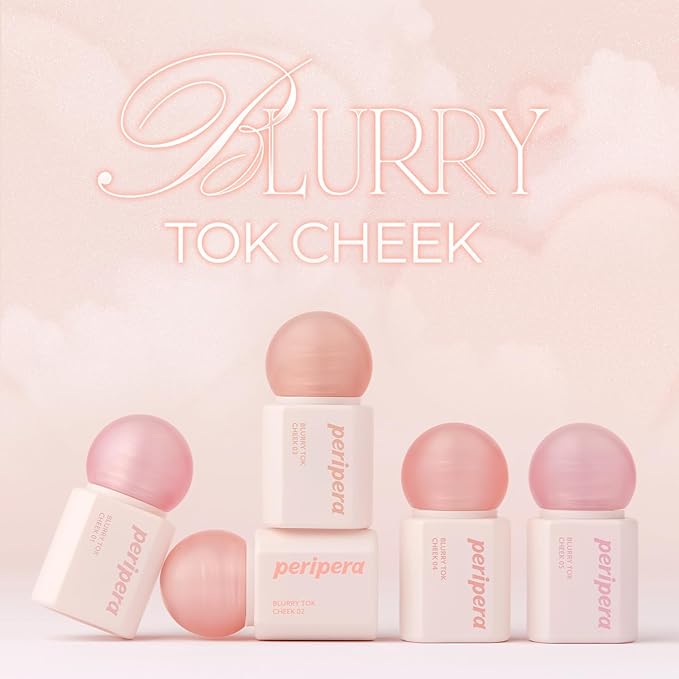Peripera Blurry Tok Cheek Liquid Blush | Matte Blurring Finish, Lightweight & Buildable Cream Texture, Soft Cozy Shades, Long-Lasting Korean Blush (04 GUAVA BLENDED)