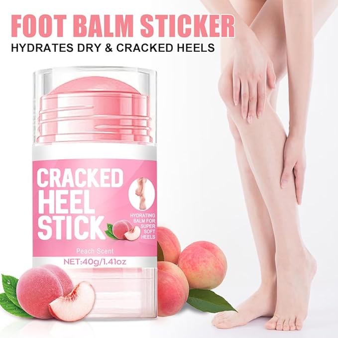 60% Urea Cream plus 2% Salicylic Acid - 1.41 oz Urea Foot Hand Cream Stick for Repairing Restore Balm, Cracked Hands Elbows Feet Knees, Moisturizes and Hydrates the Dry & Dead Skin (Peach, 1.41 oz)