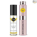 CA Perfume Duo Impression of Vanilla Musk For Women Perfume Layering Set Long Lasting Travel Size EDP + Body Oil Roll-On Bottle 0.27 Fl Oz+0.33 Fl Oz