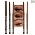 4Pcs Retractable Creamy Eyeliner & Eyeshadow Sticks for Women, Black White Brown Blue Purple Green Gray Colors, Ultra Pigmented Eye Pencils, Matte Satin Finish,Vegan (4 Pcs: 10#2 each of 01 + 03)
