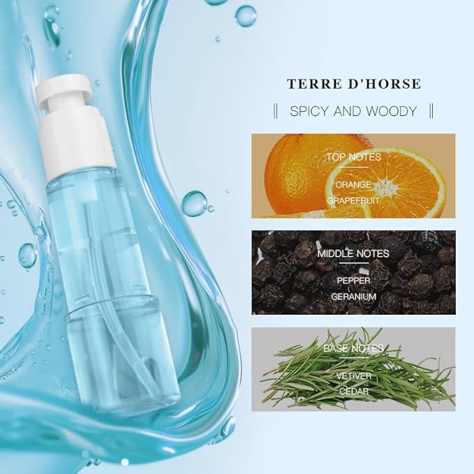 Fresh Woody Unisex Hair Perfume – Oil-Based Hydrating Spray for Smooth & Frizz-Free Hair, Vetiver, Cedar, Grapefruit & Pepper Notes, Light Scent Lasts 1–2 Hours, 2.4 Fl Oz, A Gift for Christmas