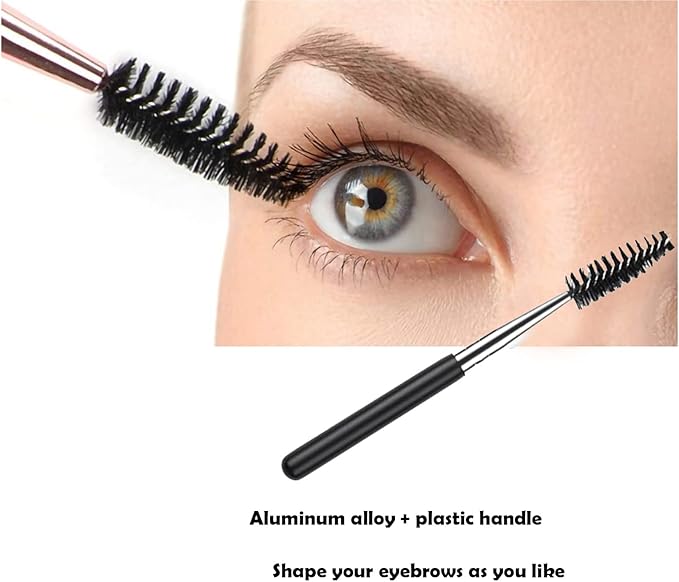 Eyebrow Razor Kit, 6 in 1 Professional Eyebrow Grooming Set for Women and Men, Including 3 Eyebrow Razors Trimmer,1 Tweezer,1 Scissor,1 Eyelashes Roller,1 Storage Bag