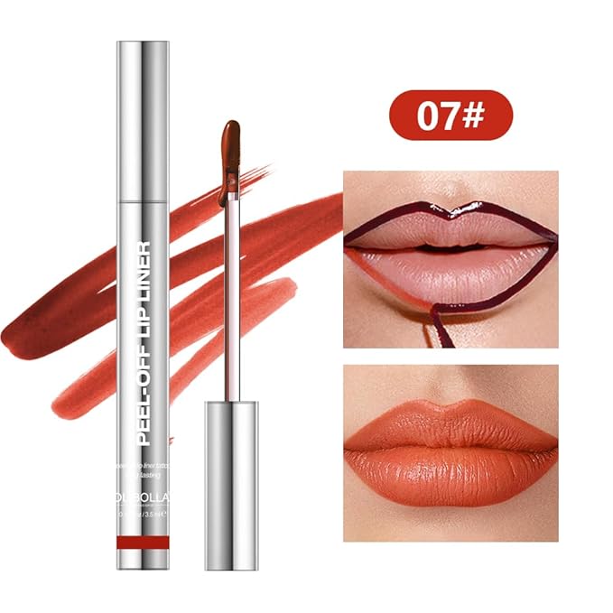 4Pcs Peel Off Lip Liner Stain Set - Long-Lasting, Smudge-Proof, Waterproof Nude Matte Lip Tint, Non-Fading Peel Off Lip Color, Effortless Precision & Full Coverage, 24H Color Hold, 4Pcs (1467)