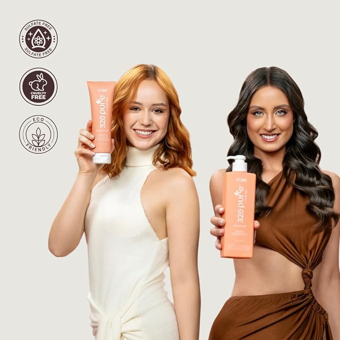 Rev320 320Pure Smoothie Leave In Conditioner 16oz Pump Bottle, Sulfate Free, Color Safe & Lightweight Formula, Deep Repair Moisturizing Detangler for Frizzy, Curly, Thick, Wavy, Dry & Damaged Hair