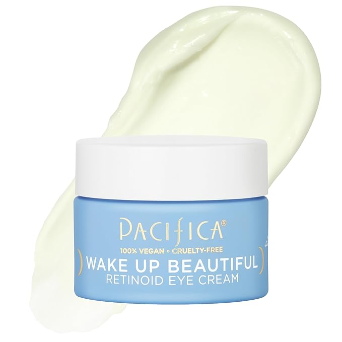 Pacifica Wake Up Beautiful Retinoid Eye Cream – Anti-Aging Under Eye Cream for Fine Lines & Wrinkles, Infused w/Retinoid, Melatonin & Mushrooms for Puffiness, Dark Circles & Eye Bags Daily Treatment