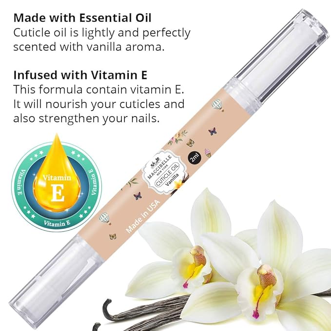 Pure Cuticle & Nail Oil Pen 2ml Heals Dry Cracked Cuticles (Sweet Vanilla)