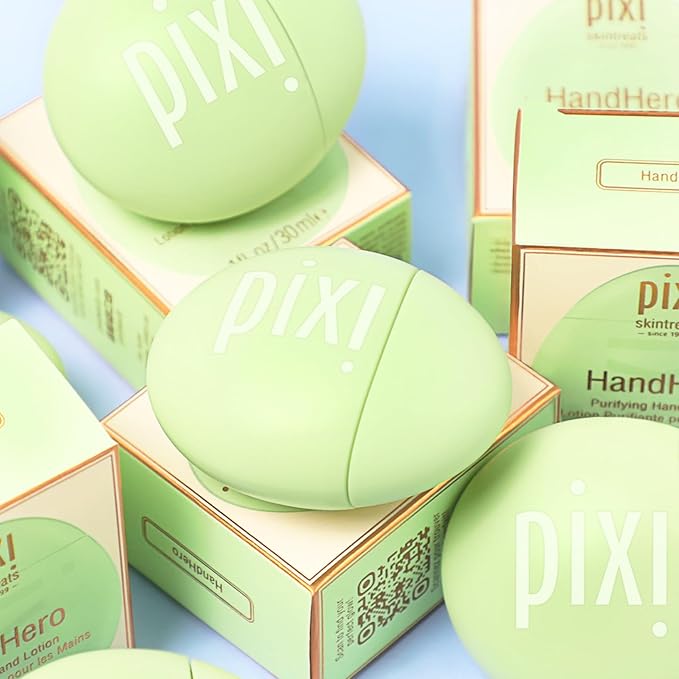 Pixi HandHero Purifying Hand Lotion | Deeply Hydrating & Quick-Absorbing Formula | Enriched with Ceramides, Jojoba, Tea Tree & Rosemary Oils | Nourishing Travel-Size Hand Cream | 1 fl. oz/ 30 ml