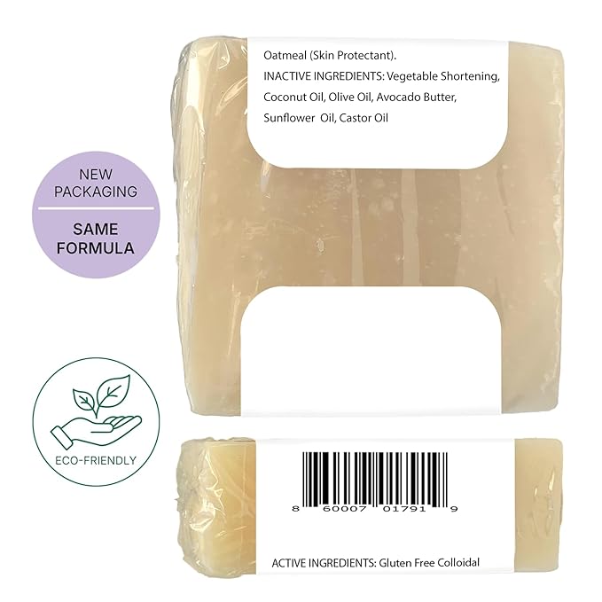 Chatham Natural Skin Care Eczema Relief Oatmeal Soap, Soothing oatmeal bath, treatment for eczema rosacea, psoriasis
