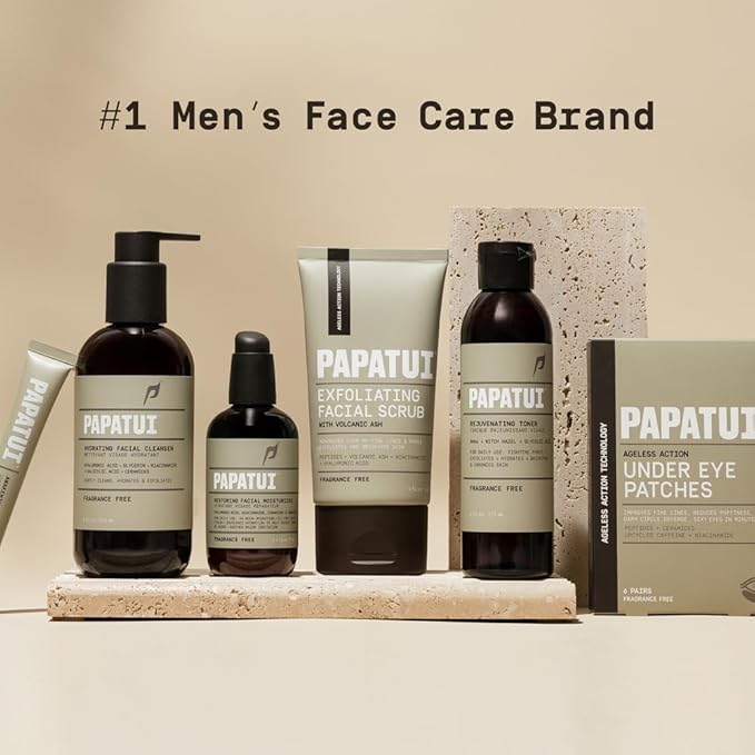 Papatui by Dwayne Johnson Fast-Acting Under Eye Patches for Men | Ageless Action to Reduce Puffiness, Dark Circles and Fine Lines | Made with Niacinamide, Hyaluronic Acid, Caffeine | 6ct (Pack of 2)