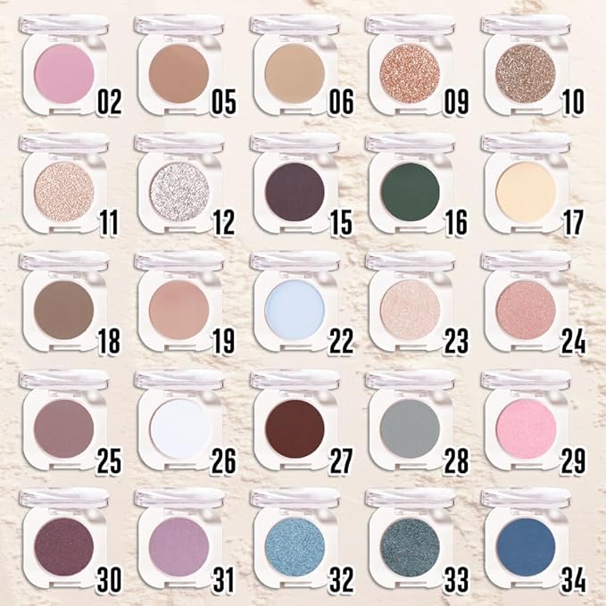 Pear White Single Cream Shimmer Eyeshadow Makeup, Sheer White Glitter Eye Shadow for Mature Skin, Singles Eyeshadows Palette Pigmented Waterproof, sombras para ojos, Vegan & Cruelty-Free