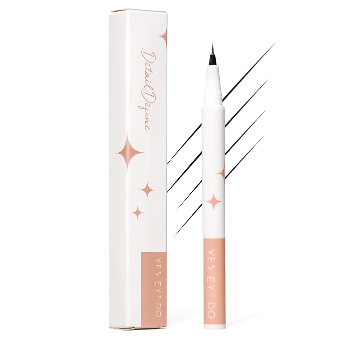 Eyebrow Pencil Black, Microblading Eyebrow Pen for Women, Ultra Fine Black Brow Pencil for 24H Perfect Brows, Hair Like Strokes, Smudge-Proof YES.EYE DO (Black Out- Natural Black)