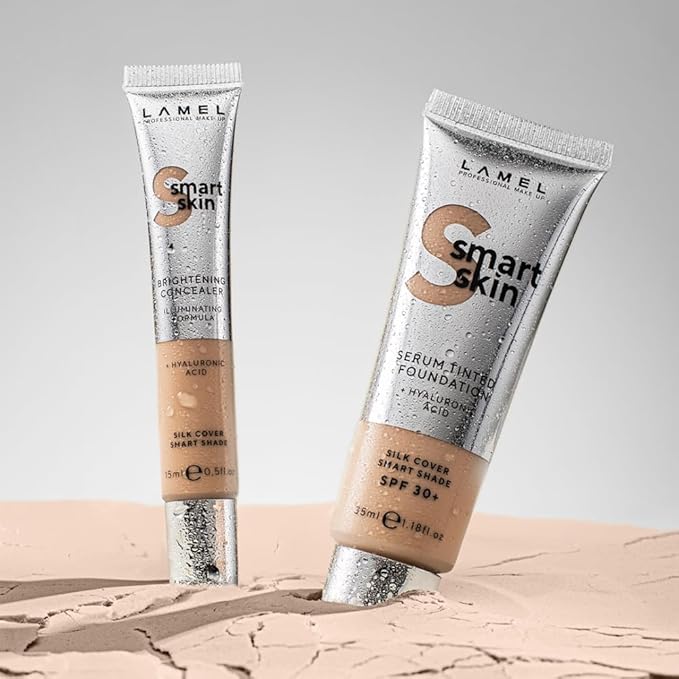 Lamel- Smart Skin Serum Tinted Foundation - 409 Deep Beige | Smoothens skin | Weightless texture| Blurs pores | All-day wear | 35ml