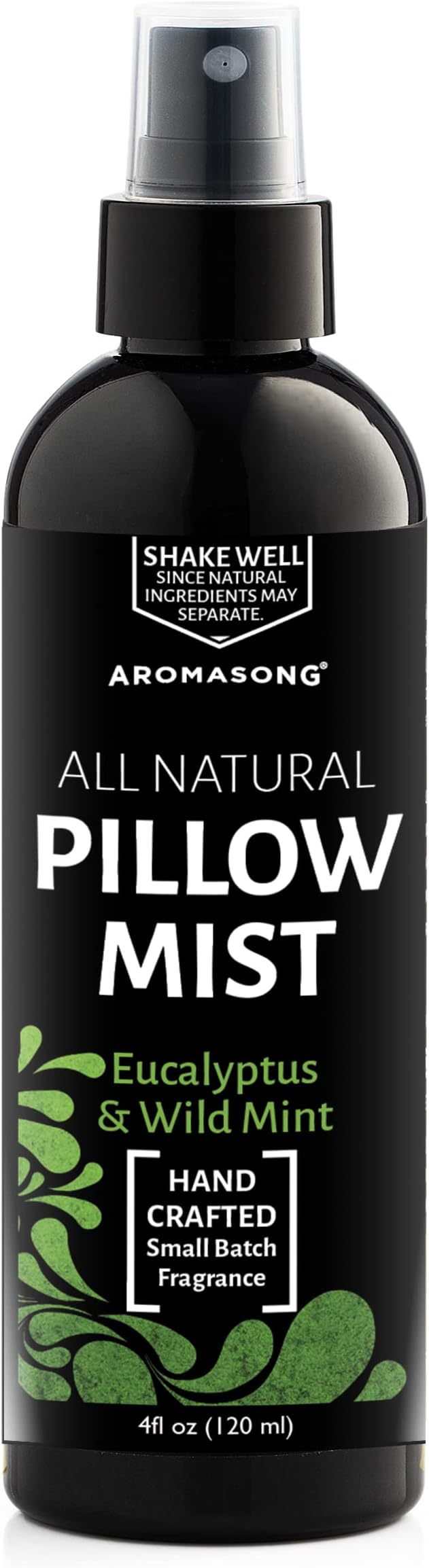 Aromasong Eucalyptus & Wild Mint Pillow Spray - All Natural Calming Linen & Bedtime Mist for Deep Sleep - Aromatherapy Essential Oils for Sleeping
