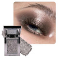 WanTuoluo Sparkly Eyeshadow Palette for Women, Single Monochrome Eye Shadow Makeup, Shiny Pressed Cream Powder, Blendable Natural, Holographic,Vegan,Travel (07-sparkly-Black)