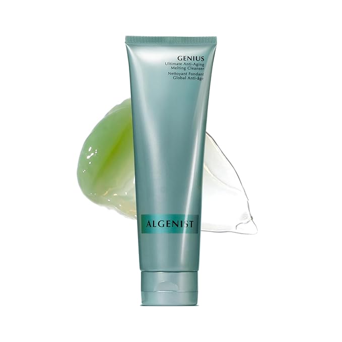 Algenist GENIUS Ultimate Anti-Aging Melting Facial Cleanser - Milky Cleansing Oil + Makeup Remover with Avocado Oil, Alguronic Acid and Microalgae Oil - Nourishes Skin + Improves Radiance (150ml)