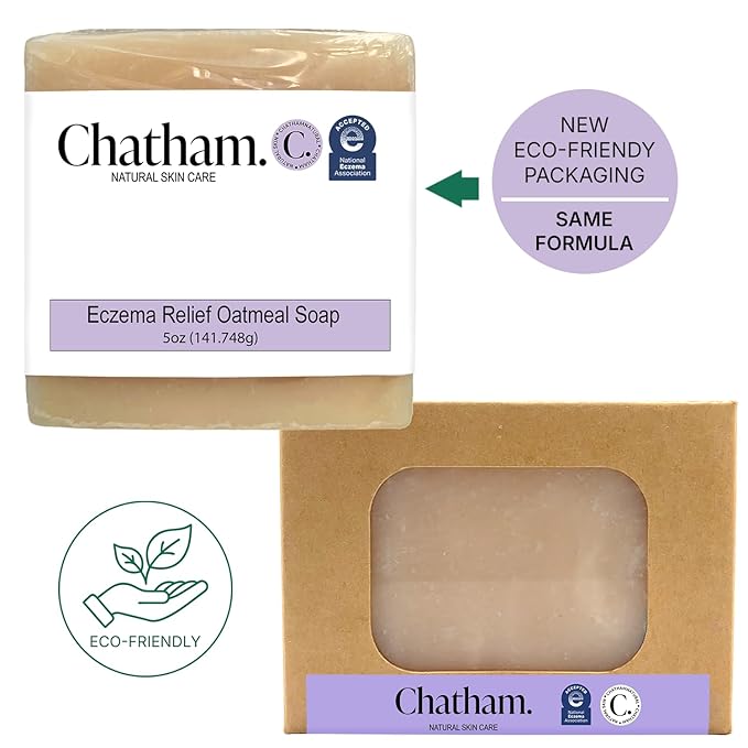 Chatham Natural Skin Care Eczema Relief Oatmeal Soap, oatmeal bath, treatment for eczema rosacea, psoriasis (4)