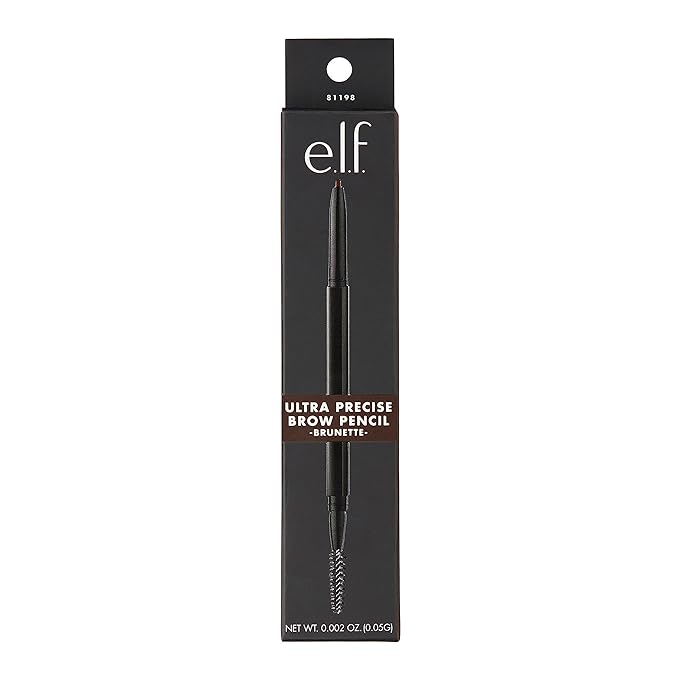 e.l.f. Ultra Precise Brow Pencil, Dual-Ended, Ultra Fine Tip Defines & Fills Eyebrows, Creamy Formula, Vegan & Cruelty-Free, Brunette